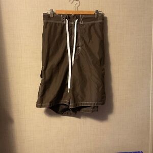 Merona Brown Swim Trunks